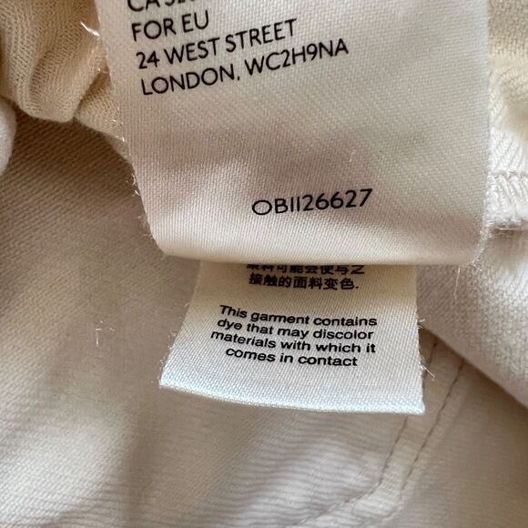 Free People Skirt Size 24 White Bailey Denim Mini Raw Frayed Hem - Picture 9 of 9